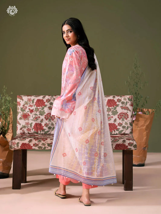 Bloom By Gull Jee Embroidered Digital Printed Lawn Unstitched 3Pcs