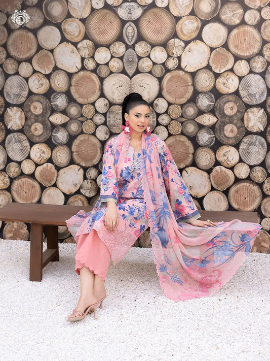 Mishaal By Gull Jee Embroidered Edit'26 Digital Printed Lawn Unstitched 3Pcs