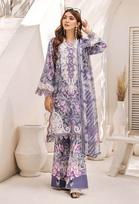 Adan's Libas Prints Unstitched Lawn 3 Piece - Jotey