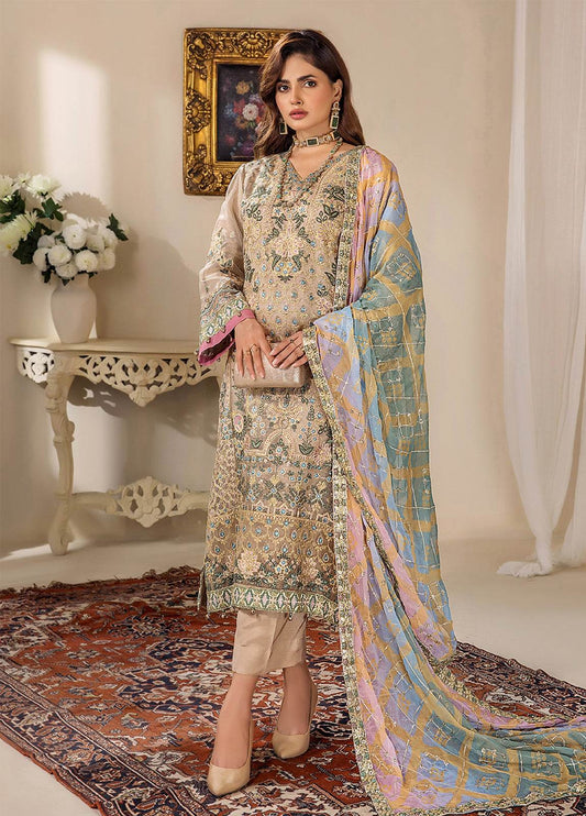 Chantelle By ZA Clothes Embroidered Stitched 3pcs - Jotey