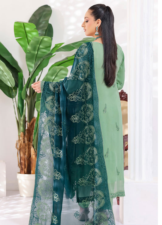 Manisha By Bin Hameed Luxury Embroidered Chiffon Unstitched 3 Piece