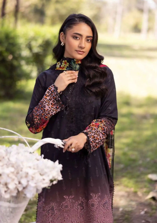 Nur Vantage Embroidered Lawn Unstitched 3 Piece