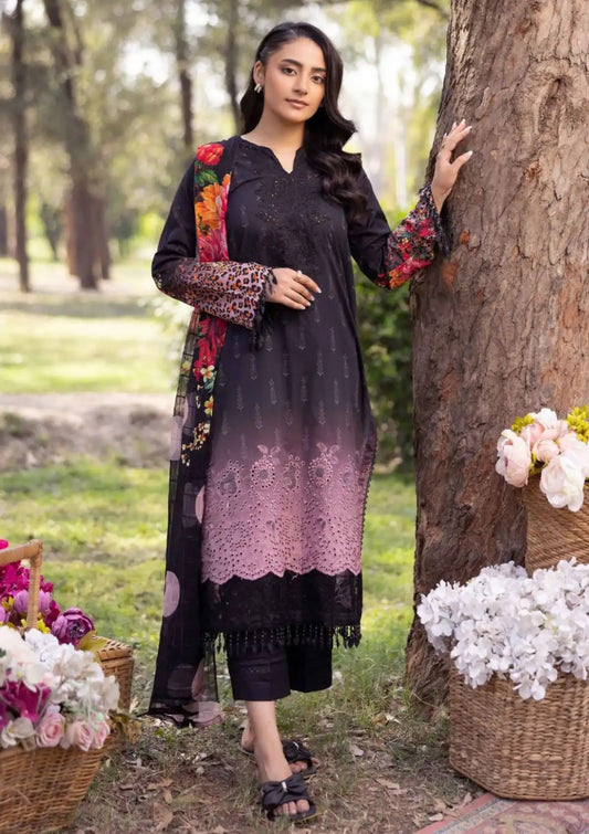 Nur Vantage Embroidered Lawn Unstitched 3 Piece