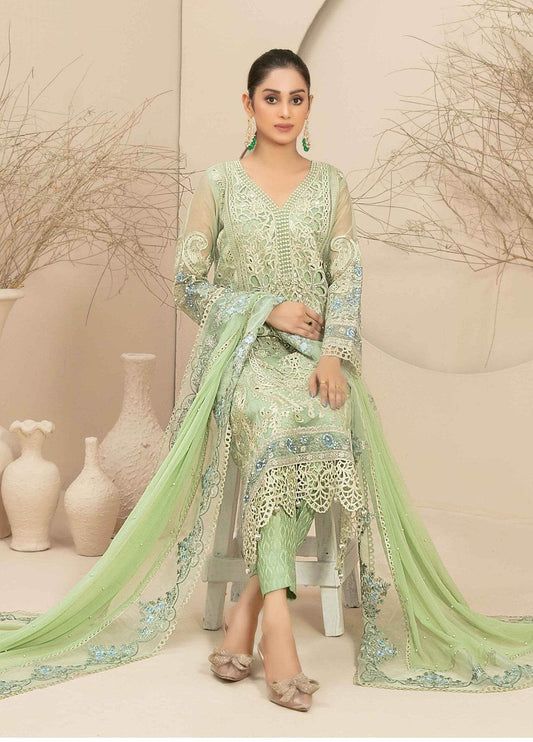 Dilaab By Tawakkal Embroidered Semi Stitched 3pcs - Jotey