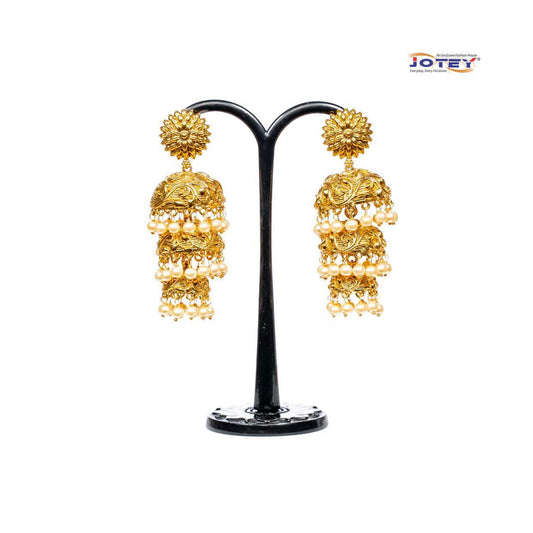 3 Layer Jumka Earrings - Jotey