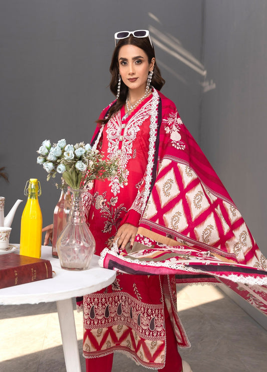 Janan By Sidra Aleem Embroidered Lawn Unstitched 3Pcs