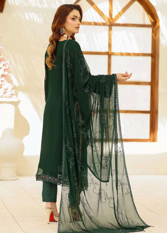 Jolie by Bin Khalid Fancy Embroidered Chiffon Semi-Stitched 3Pcs