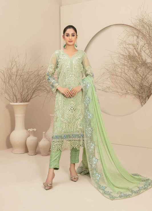 Dilaab By Tawakkal Embroidered Semi Stitched 3pcs - Jotey