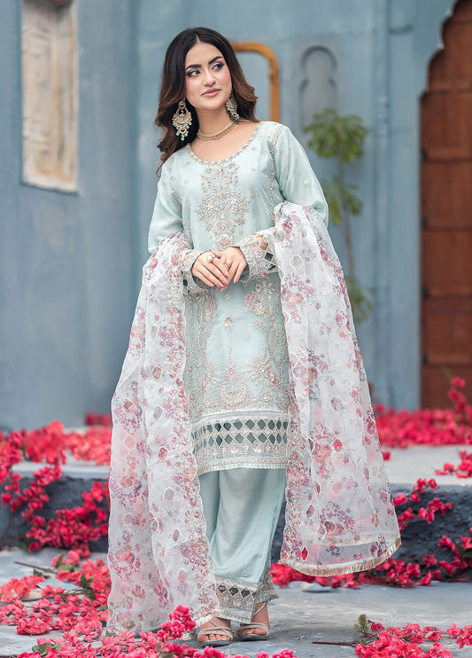 Rashi By Noori Embroidered Luxury Organza Festive Formal Stitched 3 Piece