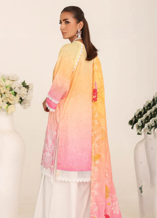 Inshal by Johra Chikankari + Printed Lawn Unstitched 3Pcs