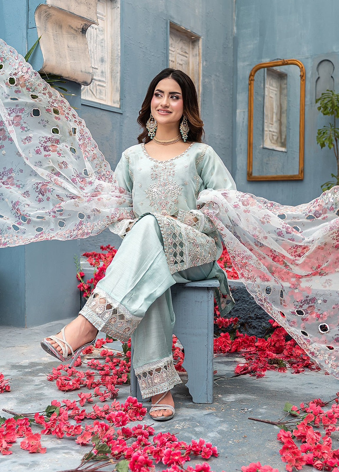 Rashi By Noori Embroidered Luxury Organza Festive Formal Stitched 3 Piece