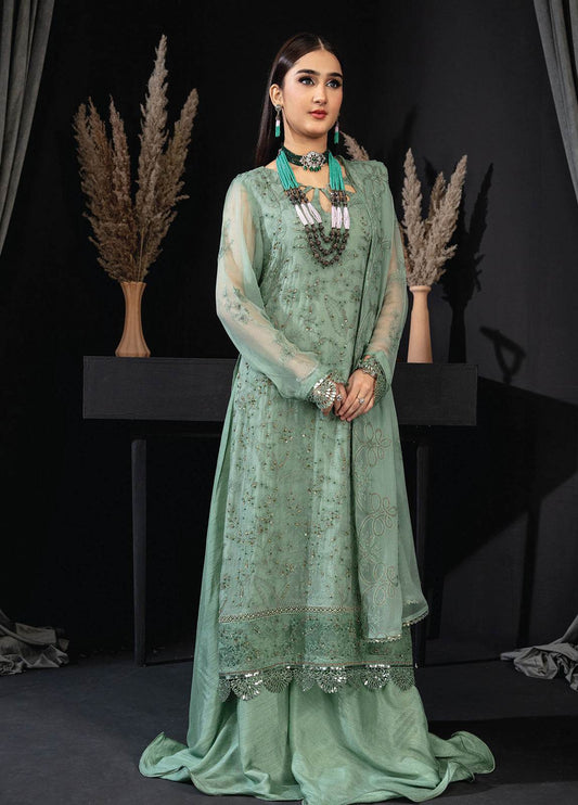 Khoobsurat Libas By Anaya Hoor Signature Chiffon Unstitched 3pcs - Jotey