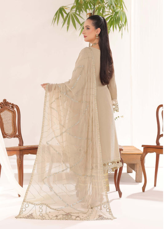 Sahiba By Bin khalid Embroidered Fancy Chiffon Unstitched Three Piece