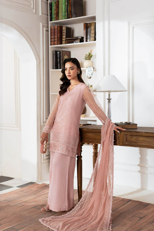 AZZAL MISHRI Luxury Festive Embroidered Unstitched 3pcs - Jotey