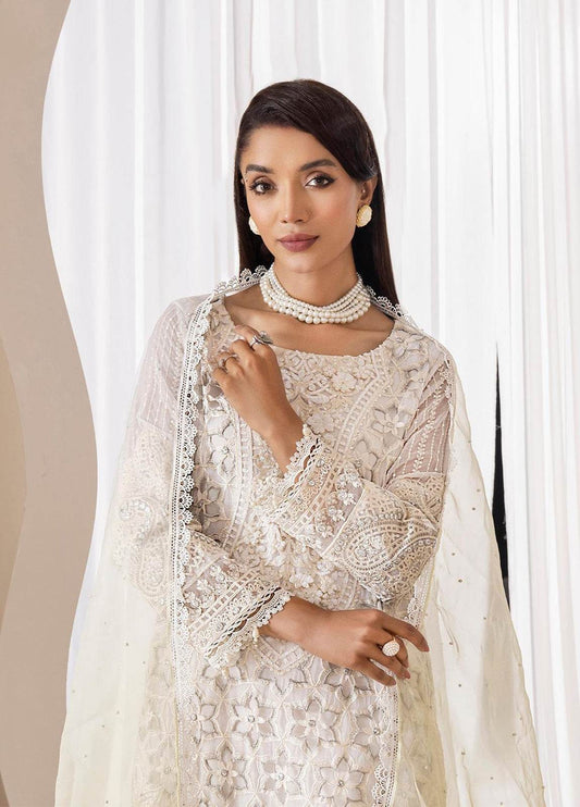 Zoya By ZA Clothes Embroidered Chiffon Semi-Stitched 3pcs - Jotey