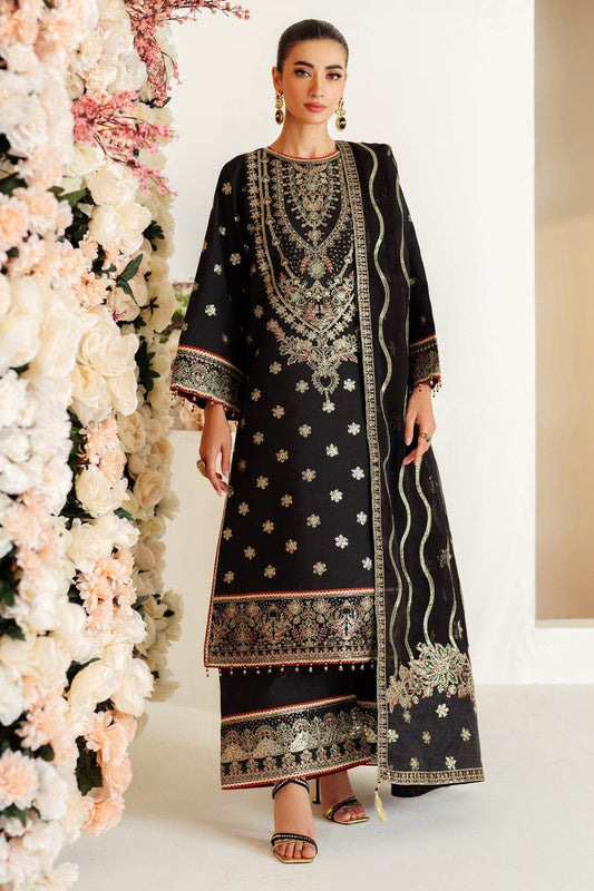 Luxe Raw Silk By Alizeh Embroidered Organza Unstitched 3pcs - Jotey