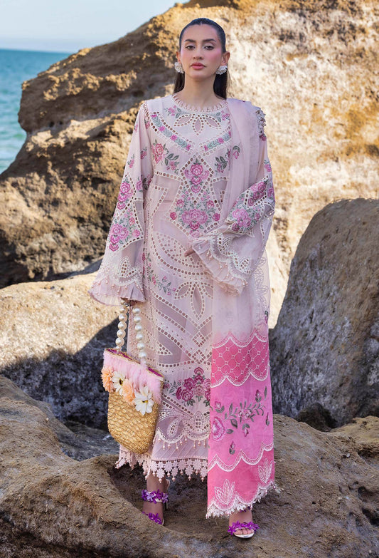 Adans Libas Lasserkari Embroidered Premium Lawn Unstitched 3 Piece - Jotey