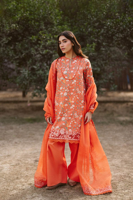 AYZEL Core Collection Embroidered Unstitched Lawn 3pcs - Jotey