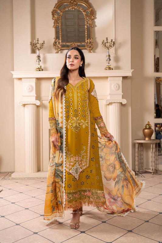 Atiya Irfan Preet Vol-02 Embroidered Unstitched Lawn 3pcs - Jotey