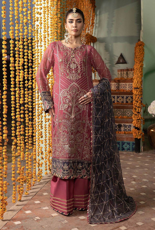 Rang-E-Mehfil Festive Unstitched Chiffon 3pcs - Jotey
