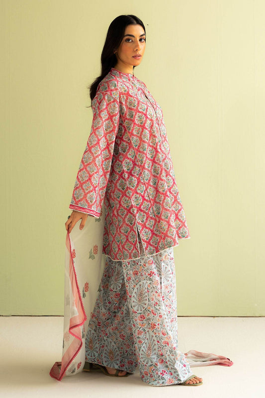 Coco By Zara Shahjahan Digital Printed Lawn Unstitched 3pcs - Jotey