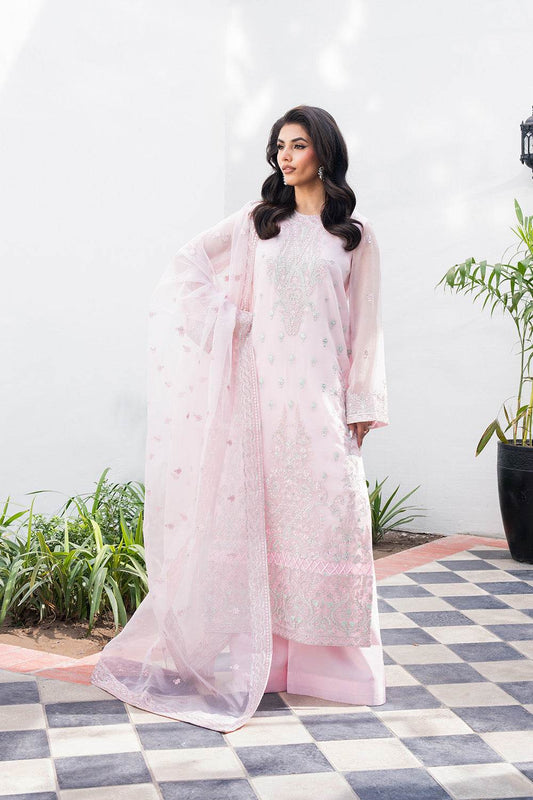 Tarz by Freesia Embroirdered Chiffon Unstitched 3 Piece - Jotey