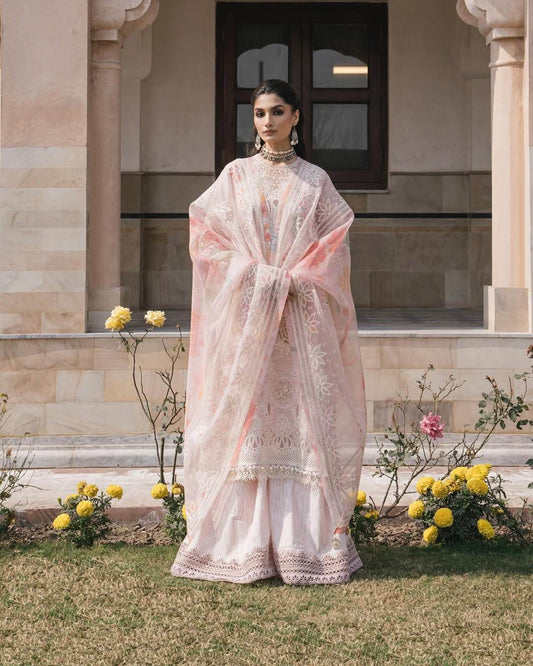 FESTIVE FORMALS BY JAZMIN Embroidered Chiffon Unstitched 3pcs - Jotey