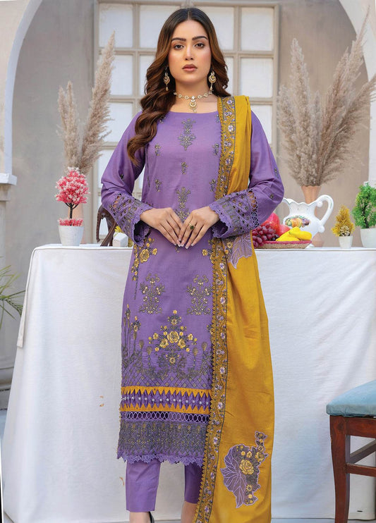 Ethnic By Anaya Hoor Embroidered Lawn Unstitched 3pcs - Jotey