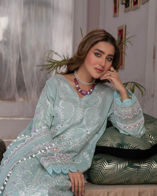 Manizay Gul Maina Embroidered Lawn 3pcs - Jotey