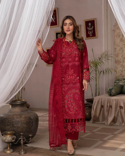 Manizay Gul Maina Embroidered Lawn 3pcs - Jotey
