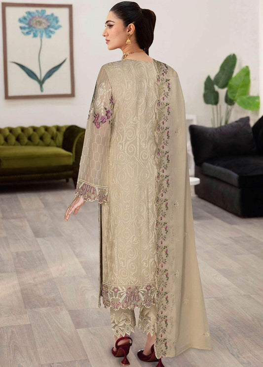 Sangeet By Ramsha Chiffon Unstitched 3pcs - Jotey