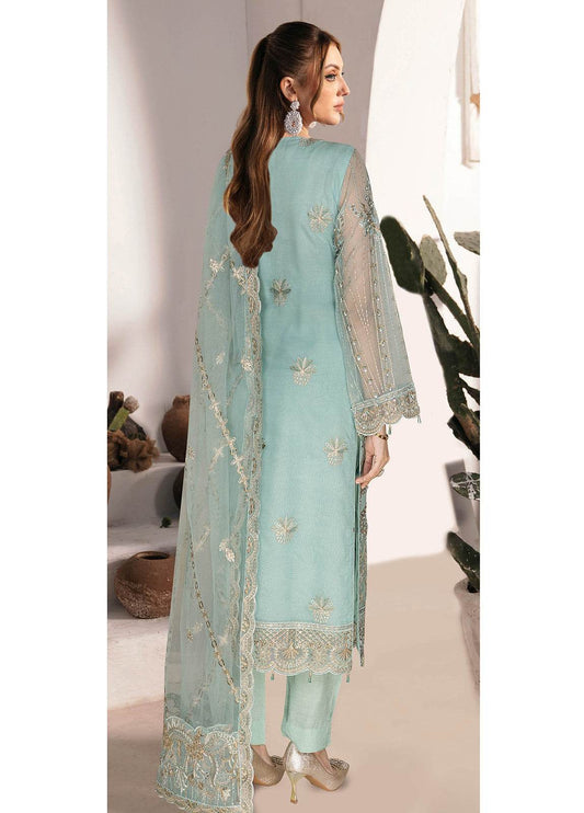 Ramsha Luxury Festive Formals Embroidered Unstitched 3pcs - Jotey