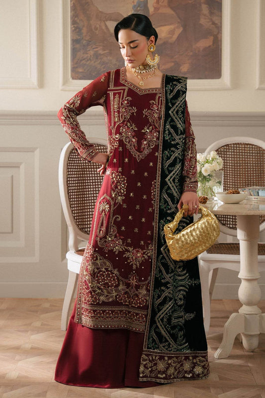 Elanora By Nureh Embroidered Luxury Chiffon Unstitched 3pcs - Jotey