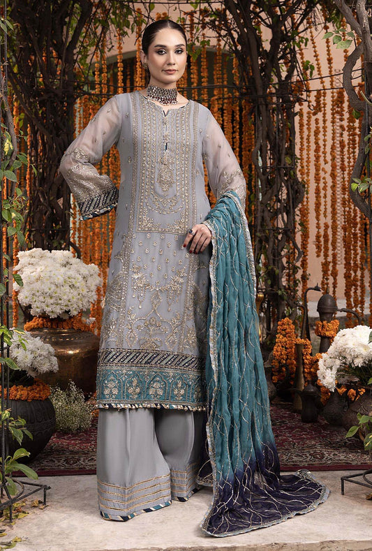 Rang-E-Mehfil Festive Unstitched Chiffon 3pcs - Jotey