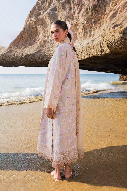 AFROZEH Endless Summer'25 Embroidered Printed Lawn 3pcs - Jotey