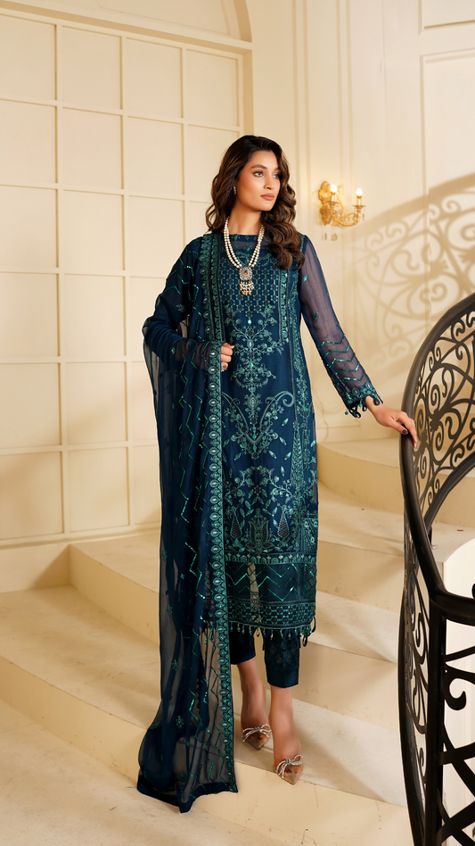 Farmaish By Zebtan Vol 7 Embroidered Chiffon Unstitched 3pcs