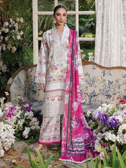 RAJBARI Printkari Sehiffli Exclusive Embroidered Unstitched 3pcs