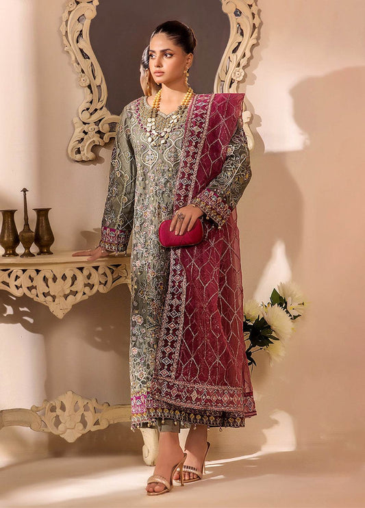 Chantelle By ZA Clothes Embroidered Stitched 3pcs - Jotey