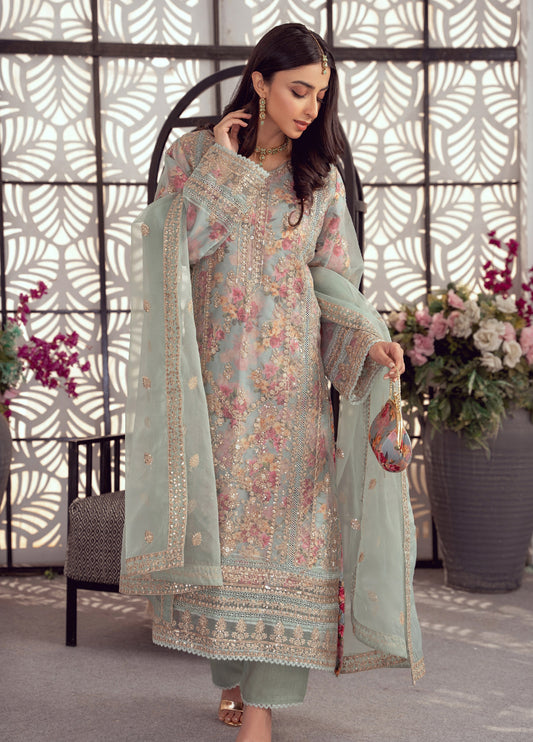 Seraphina Embroidered Luxury Organza Festive Formal Stitched 3pcs