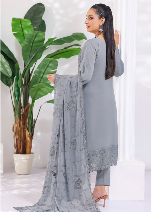 Manisha By Bin Hameed Luxury Embroidered Chiffon Unstitched 3 Piece