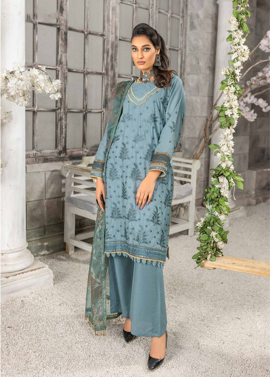 Rimal Vol-12 Embroidered & Sequence Work Lawn Unstitched 3pcs