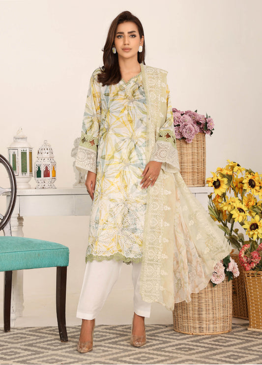 Nawal By Johra Chikankari Printed Lawn Unstitched 3Pcs