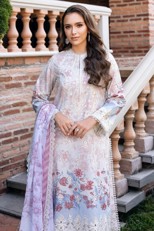 AFROZEH Damask The Holiday Edit'25 Embroidered Lawn 3pcs - Jotey