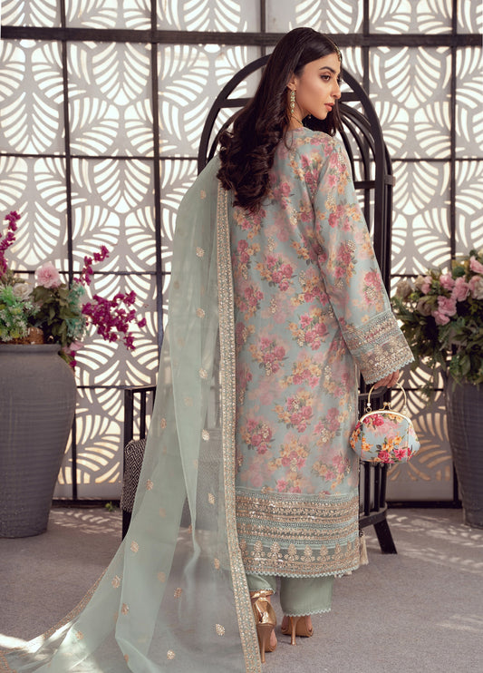 Seraphina Embroidered Luxury Organza Festive Formal Stitched 3pcs