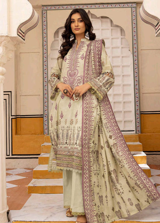 Almaas By Johra Embroidered & Printed Lawn Unstitched 3Pcs - Jotey