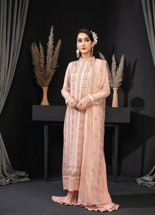 Khoobsurat Libas By Anaya Hoor Signature Chiffon Unstitched 3pcs - Jotey