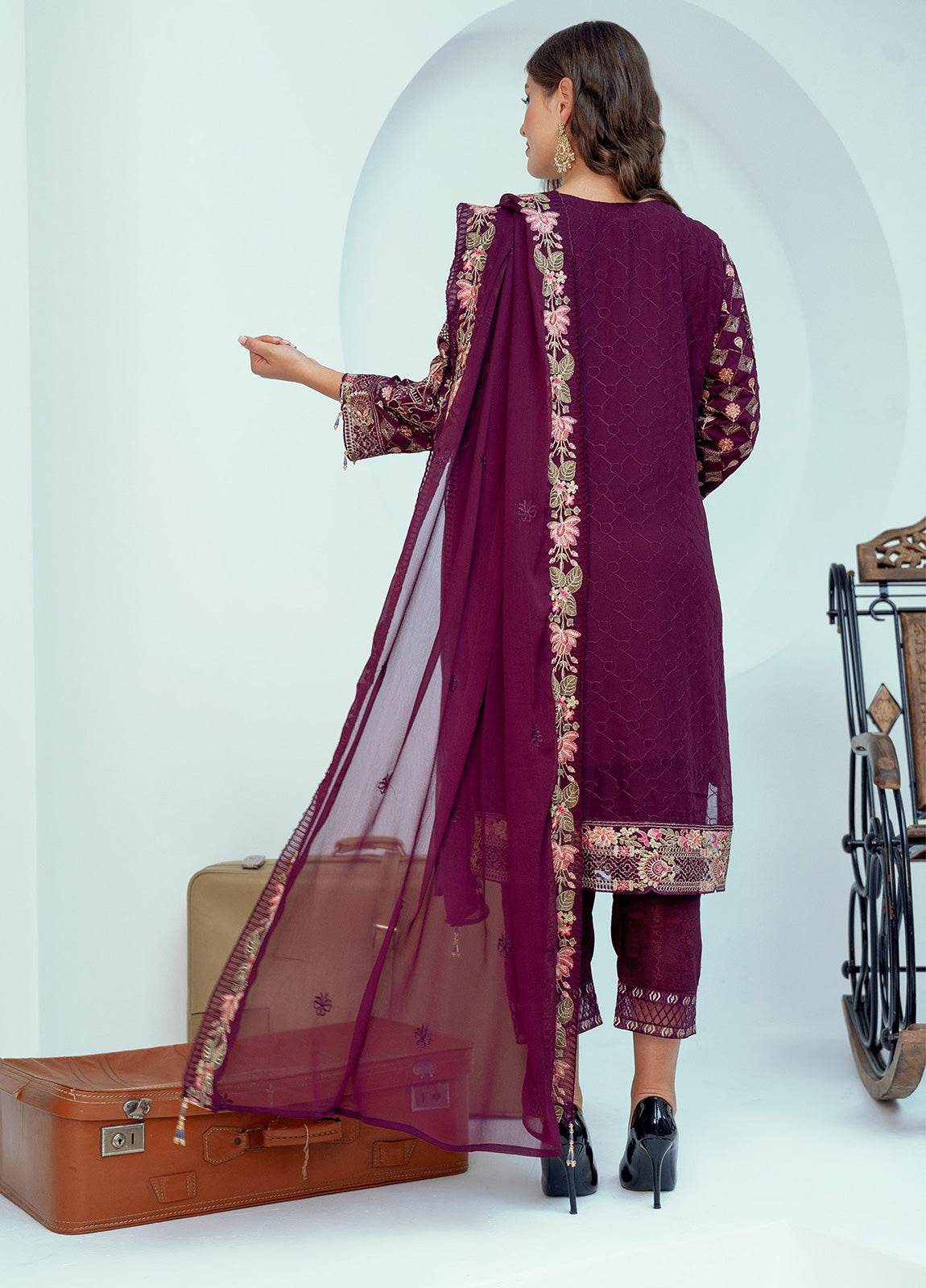 MEHRIMA By Noori Stitched Chiffon Luxury 3pcs - Jotey