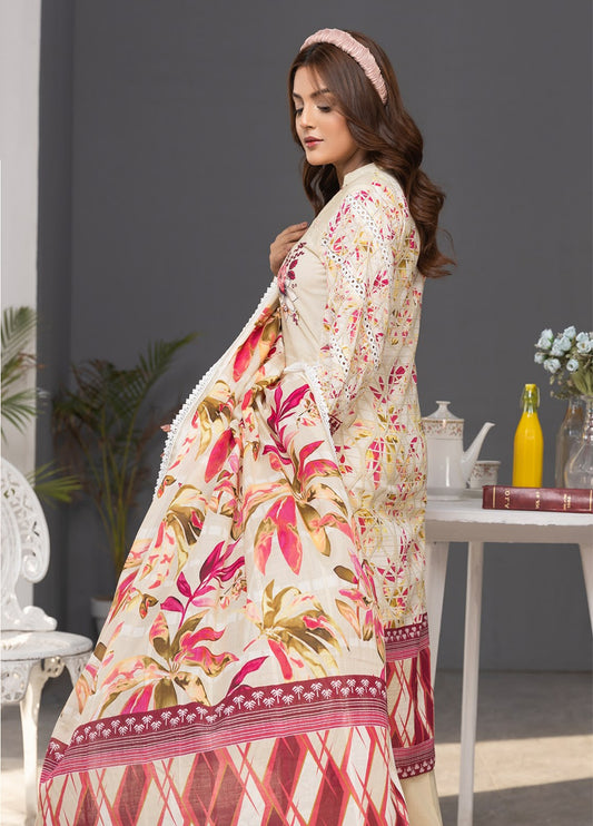 Janan By Sidra Aleem Embroidered Lawn Unstitched 3Pcs