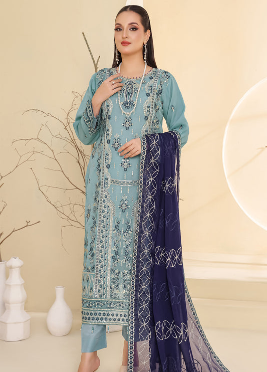 Raise By Bin Hameed Luxury Embroidered Chiffon Unstitched 3 Piece