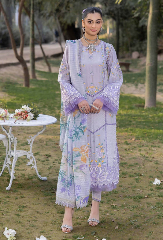 Adans Libas Gull Rukh Unstitched Lawn 3 Piece - Jotey